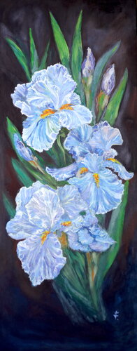 Blu Iris. von Viktoriya Filipchenko, Malerei kaufen auf Singulart