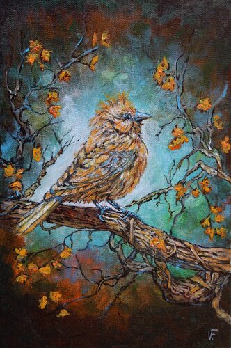 Piccolo uccellino. by Viktoriya Filipchenko, Painting for Sale on Singulart