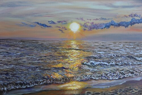 Oceano al tramonto. by Viktoriya Filipchenko, Painting for Sale on Singulart
