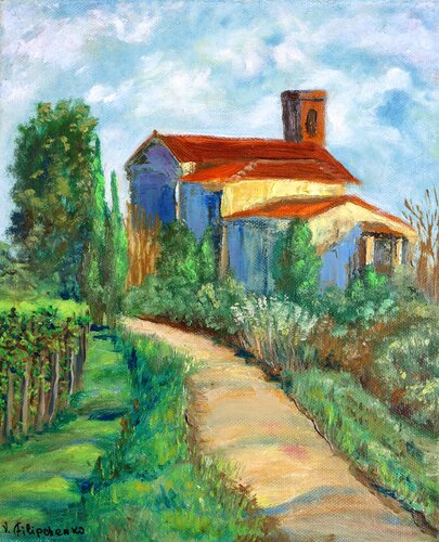 Borgo Toscano. by Viktoriya Filipchenko, Painting for Sale on Singulart