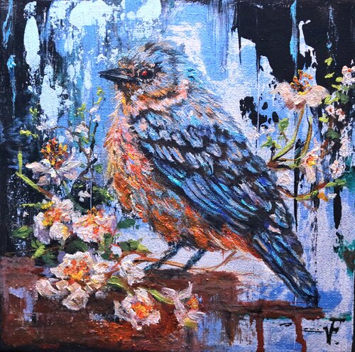 Piccolo uccellino. di Viktoriya Filipchenko, Pittura in vendita su Singulart