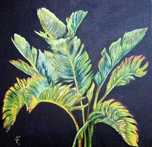 Foglie verdi. di Viktoriya Filipchenko, Pittura in vendita su Singulart