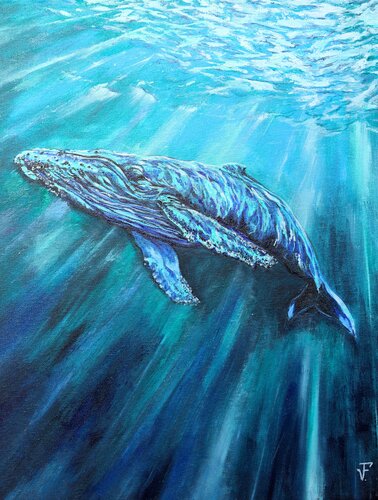 La Balena Blu. di Viktoriya Filipchenko, Pittura in vendita su Singulart