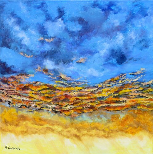 Golden Sky. van Viktoriya Filipchenko, Schilderij te koop op Singulart