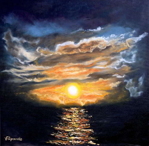 Il chiaro di luna. di Viktoriya Filipchenko, Pittura in vendita su Singulart