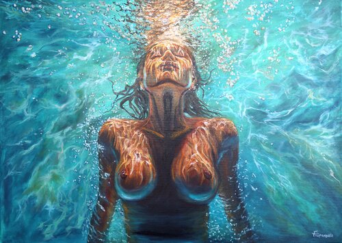 "Underwater". von Viktoriya Filipchenko, Malerei kaufen auf Singulart