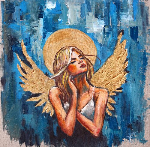 Beautiful Angel.. by Viktoriya Filipchenko, Painting for Sale on Singulart