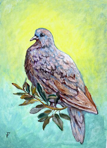 La Colomba con Ulivo. von Viktoriya Filipchenko, Malerei kaufen auf Singulart