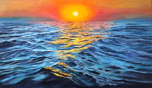 The Sea Sunset. von Viktoriya Filipchenko, Malerei kaufen auf Singulart