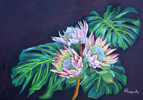 Protea. de Viktoriya Filipchenko, Pintura a la venta en Singulart