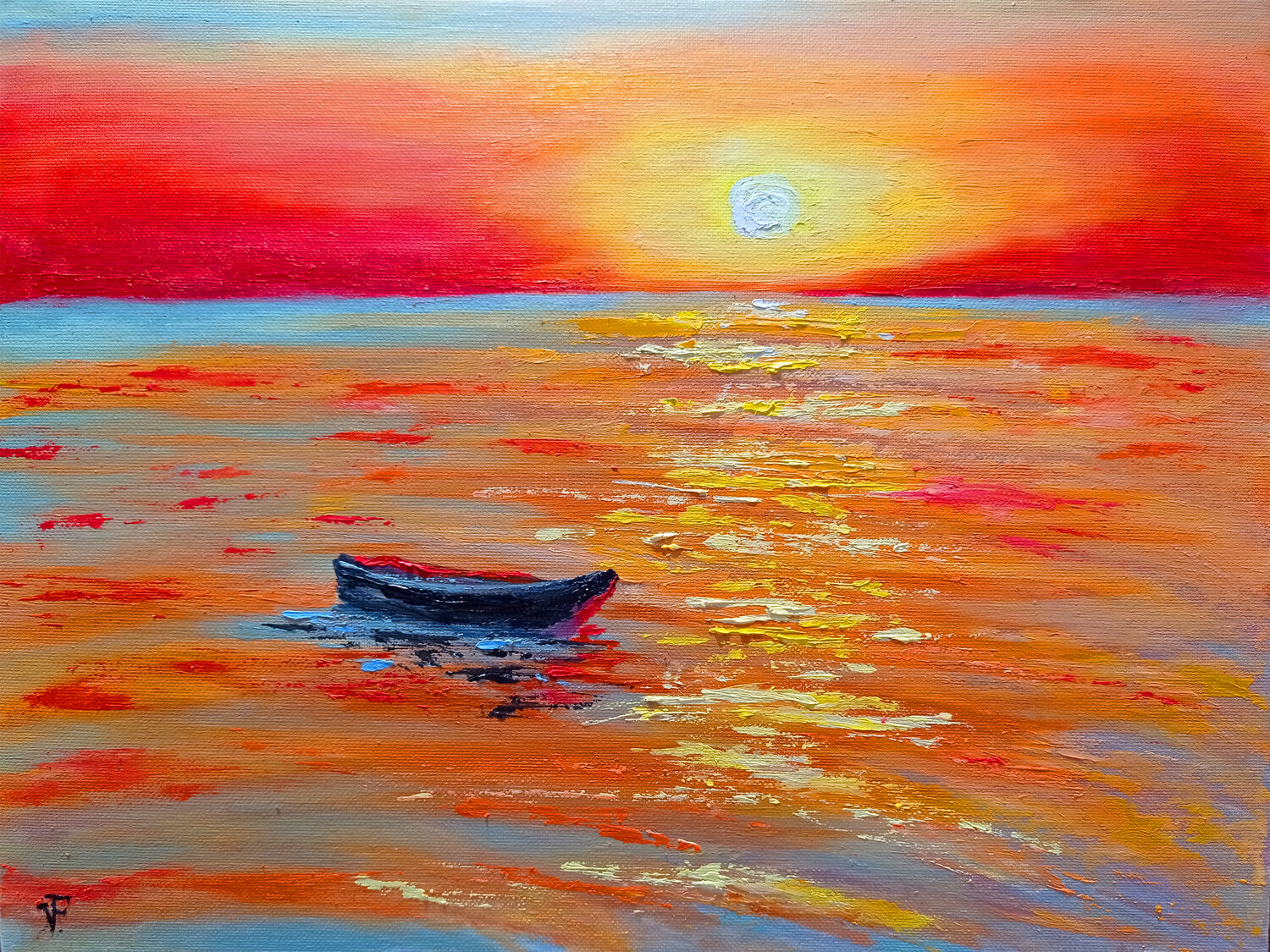 Barca Al Tramonto Rosso.. Viktoriya Filipchenko