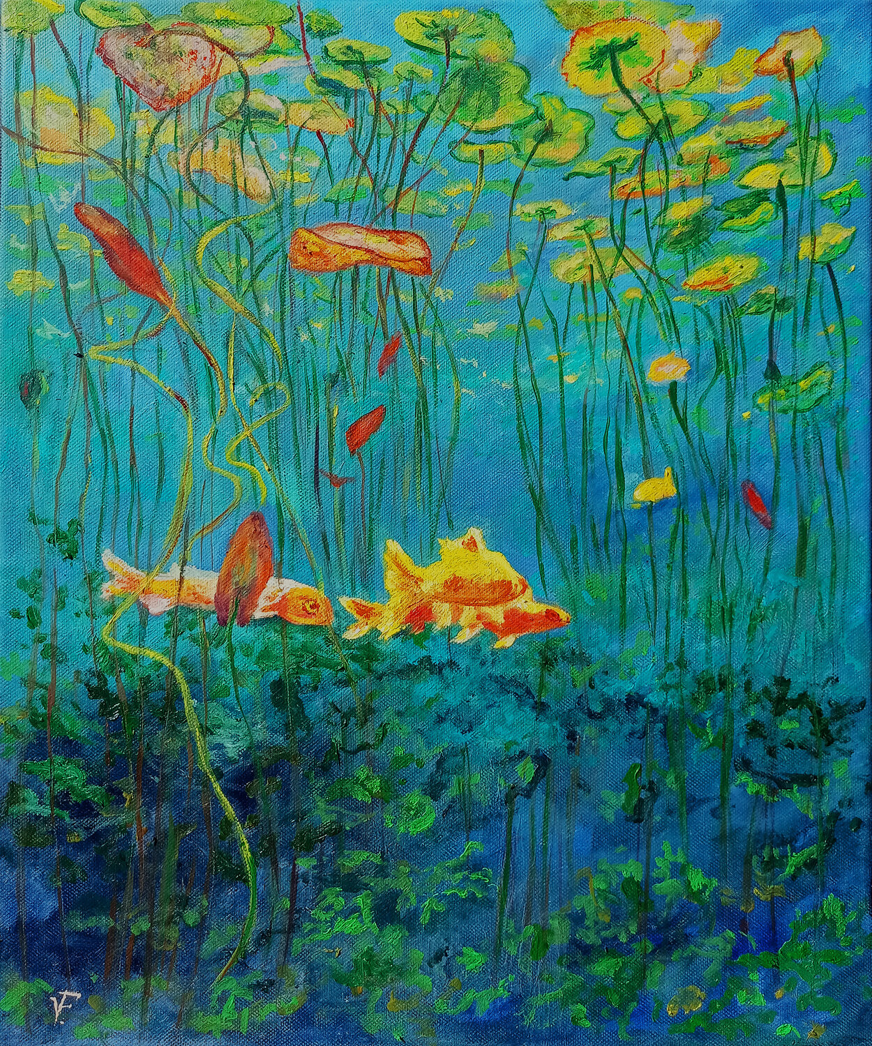 Fish in the pond. Viktoriya Filipchenko