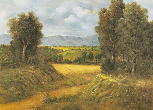 A view of the Golan Heights van nima novik, Schilderij te koop op Singulart