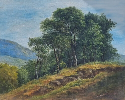 A small hill 2 van nima novik, Schilderij te koop op Singulart