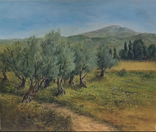 Trees in the wind van nima novik, Schilderij te koop op Singulart