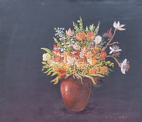 a flower vase van nima novik, Schilderij te koop op Singulart