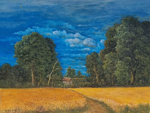 Oat landscape van nima novik, Schilderij te koop op Singulart