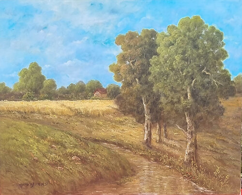 Trees and crops van nima novik, Schilderij te koop op Singulart