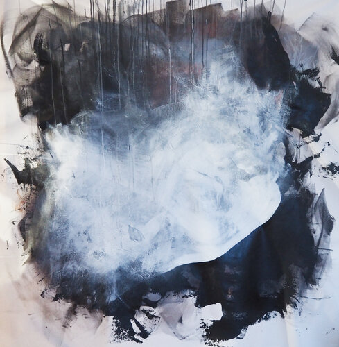 B&W painting nro 1 van Karoliina Lehtinen, Schilderij te koop op Singulart