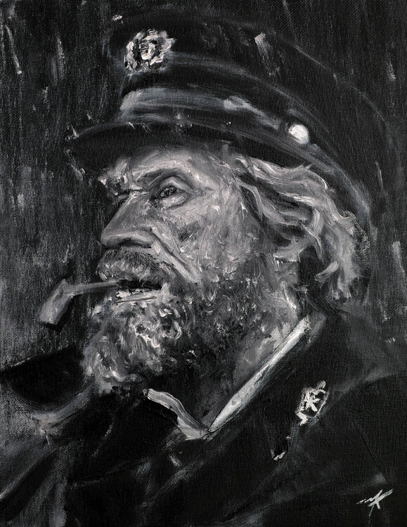 The lighthouse keeper by Maxence Ma (2020) Painting Oil on