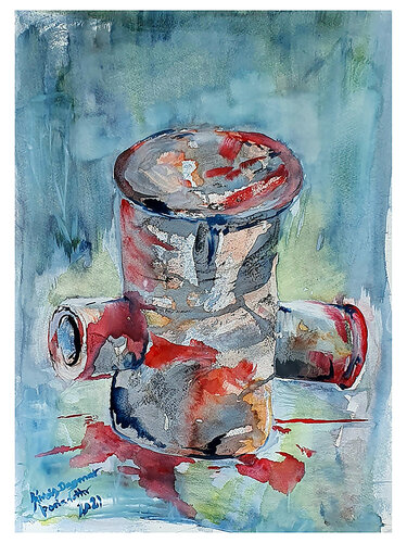 The present and future vision of the fishing industry in the days of the election campaign par Sólveig Dagmar Þórisdóttir, Peinture en vente sur Singulart