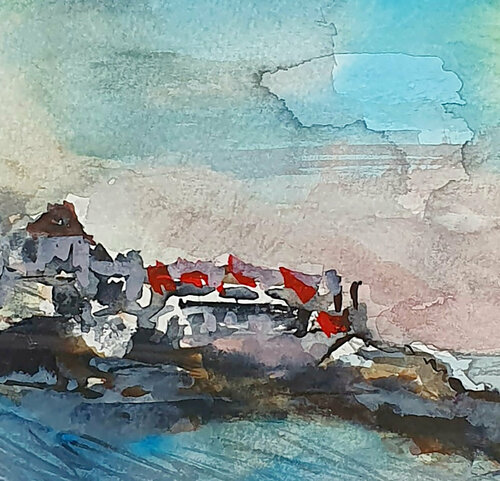 La Caleta moonlight - Tenerife von Sólveig Dagmar Þórisdóttir, Werk auf Papier kaufen auf Singulart