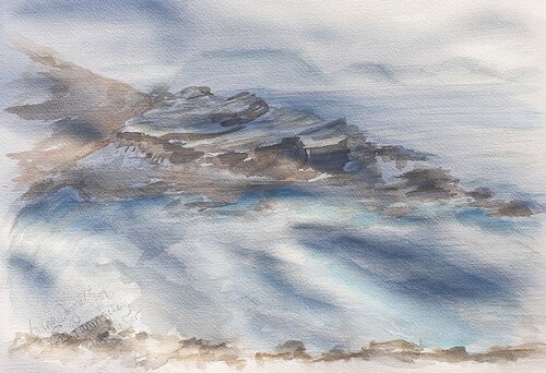 "Pirate Cove" - Westman islands - Iceland. von Sólveig Dagmar Þórisdóttir, Malerei kaufen auf Singulart