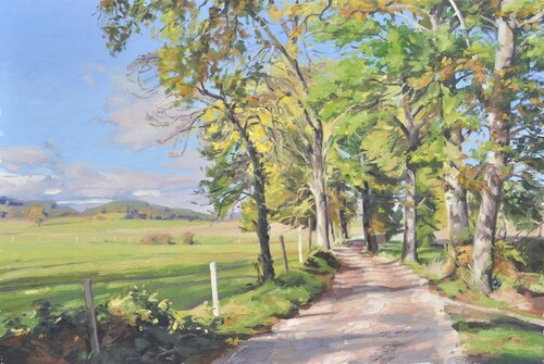 Vingt-quatre octobre, chemin à Saint Vincent di Anne Baudequin, Pittura in vendita su Singulart