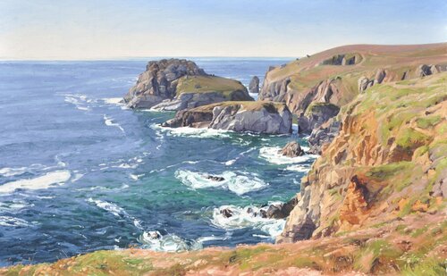 La pointe du Van, fin d'après-midi di Anne Baudequin, Pittura in vendita su Singulart