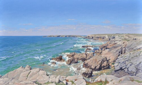 Côte sauvage de Quiberon, Port Bara di Anne Baudequin, Pittura in vendita su Singulart