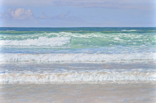 Vagues en Bretagne von Anne Baudequin, Malerei kaufen auf Singulart