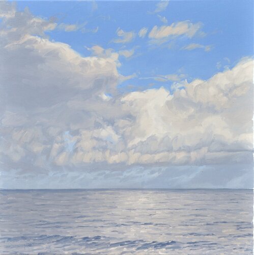 Nuages sur la mer, lumière du matin von Anne Baudequin, Malerei kaufen auf Singulart