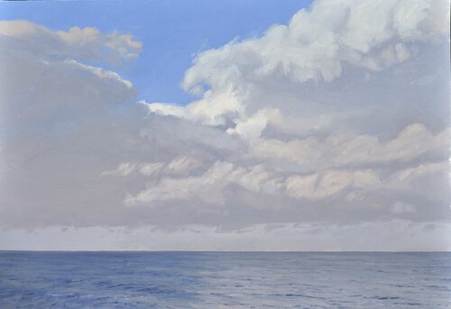 Nuages sur la mer de Anne Baudequin, Pintura a la venta en Singulart