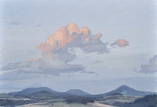 Dix juillet, dernière lueur du soleil van Anne Baudequin, Schilderij te koop op Singulart