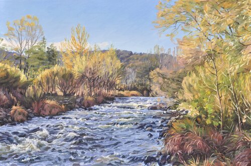 La Loire, matin d'automne von Anne Baudequin, Malerei kaufen auf Singulart