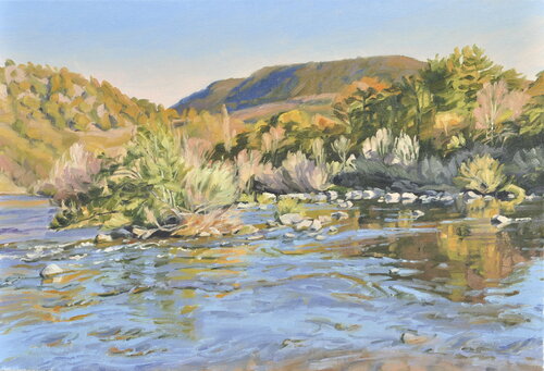 Lumière d'automne sur la Loire von Anne Baudequin, Malerei kaufen auf Singulart