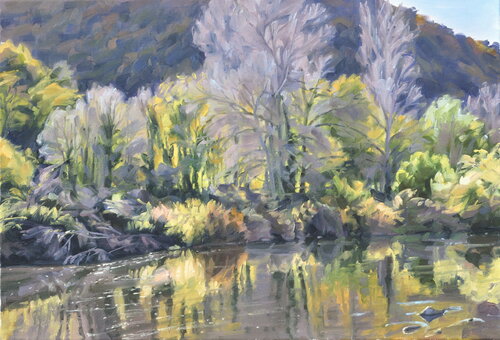 Reflets d'automne sur la Loire von Anne Baudequin, Malerei kaufen auf Singulart