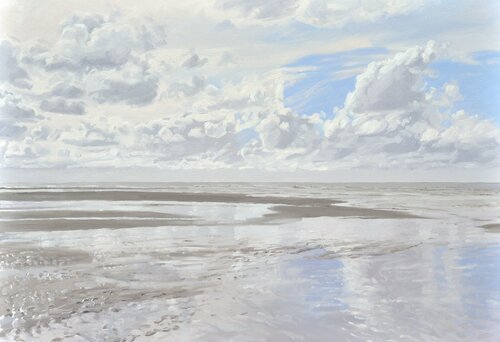 Reflets en Baie de Somme di Anne Baudequin, Pittura in vendita su Singulart
