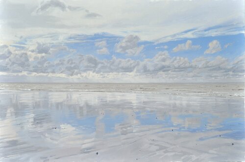 Reflets à marée basse, Baie de Somme Anne Baudequin