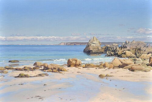 Plage de Bretagne, Lesven à marée basse Anne Baudequin