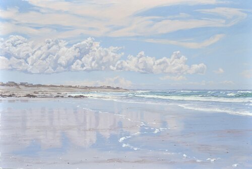 Plage de Bretagne, reflets von Anne Baudequin, Malerei kaufen auf Singulart