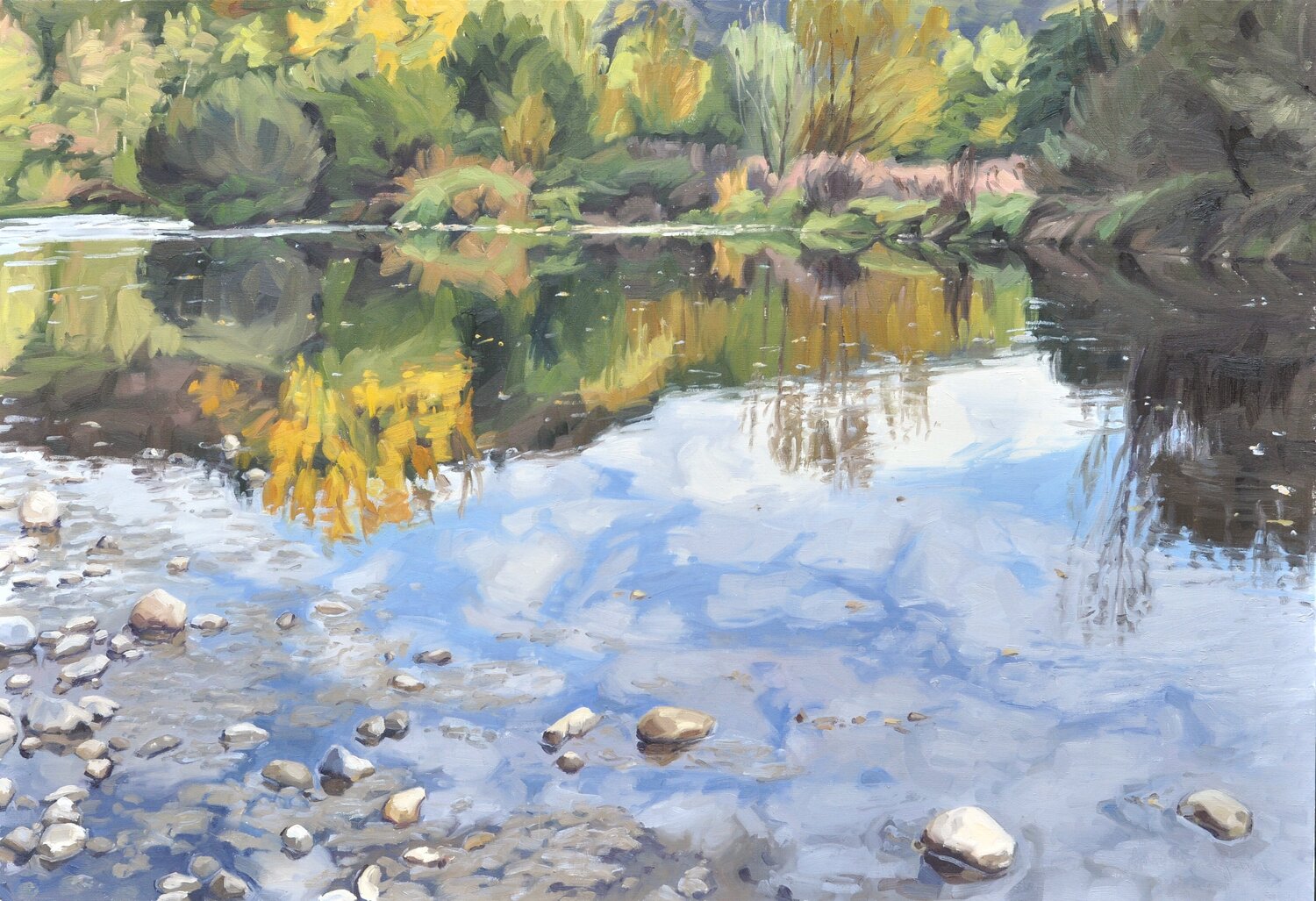 Seize octobre, reflets sur la Loire Anne Baudequin
