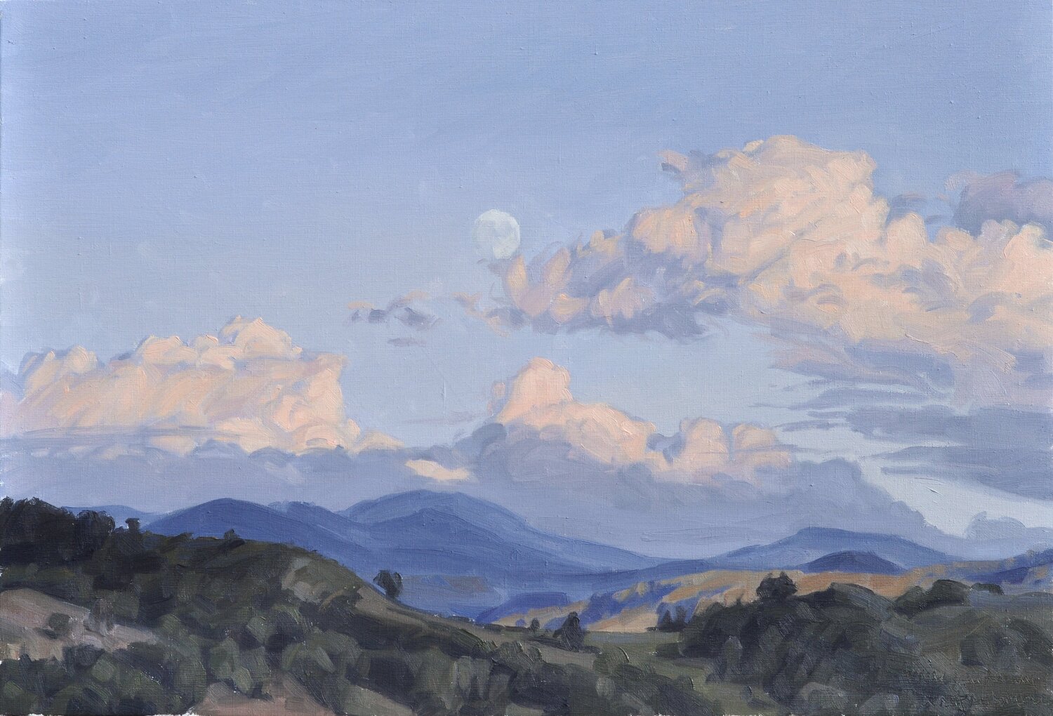 Dix-sept septembre, lever de lune Anne Baudequin