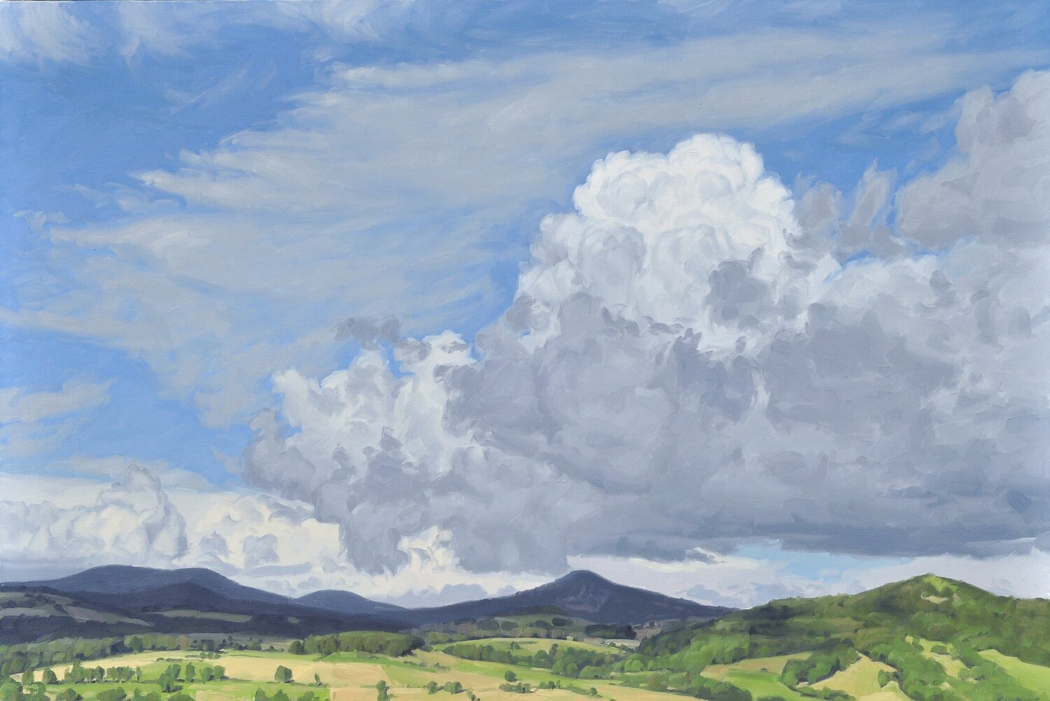 Vingt juin, nuages, suc de Jalore Anne Baudequin Originalgemälde zu verkaufen