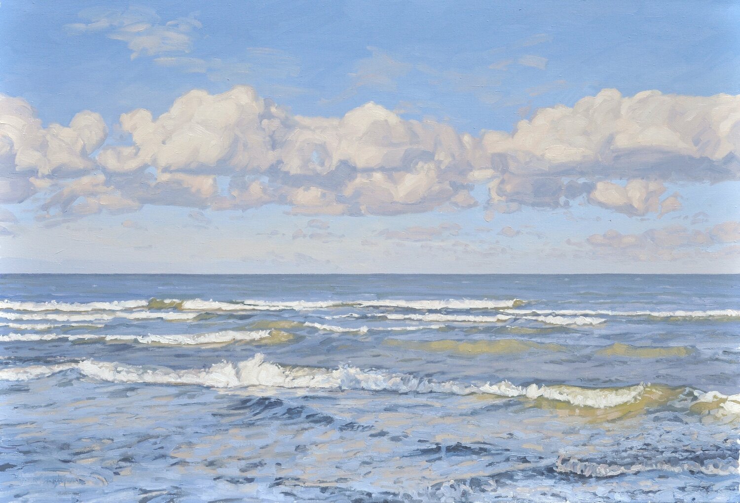 Vagues au soleil du matin, Anne Baudequin