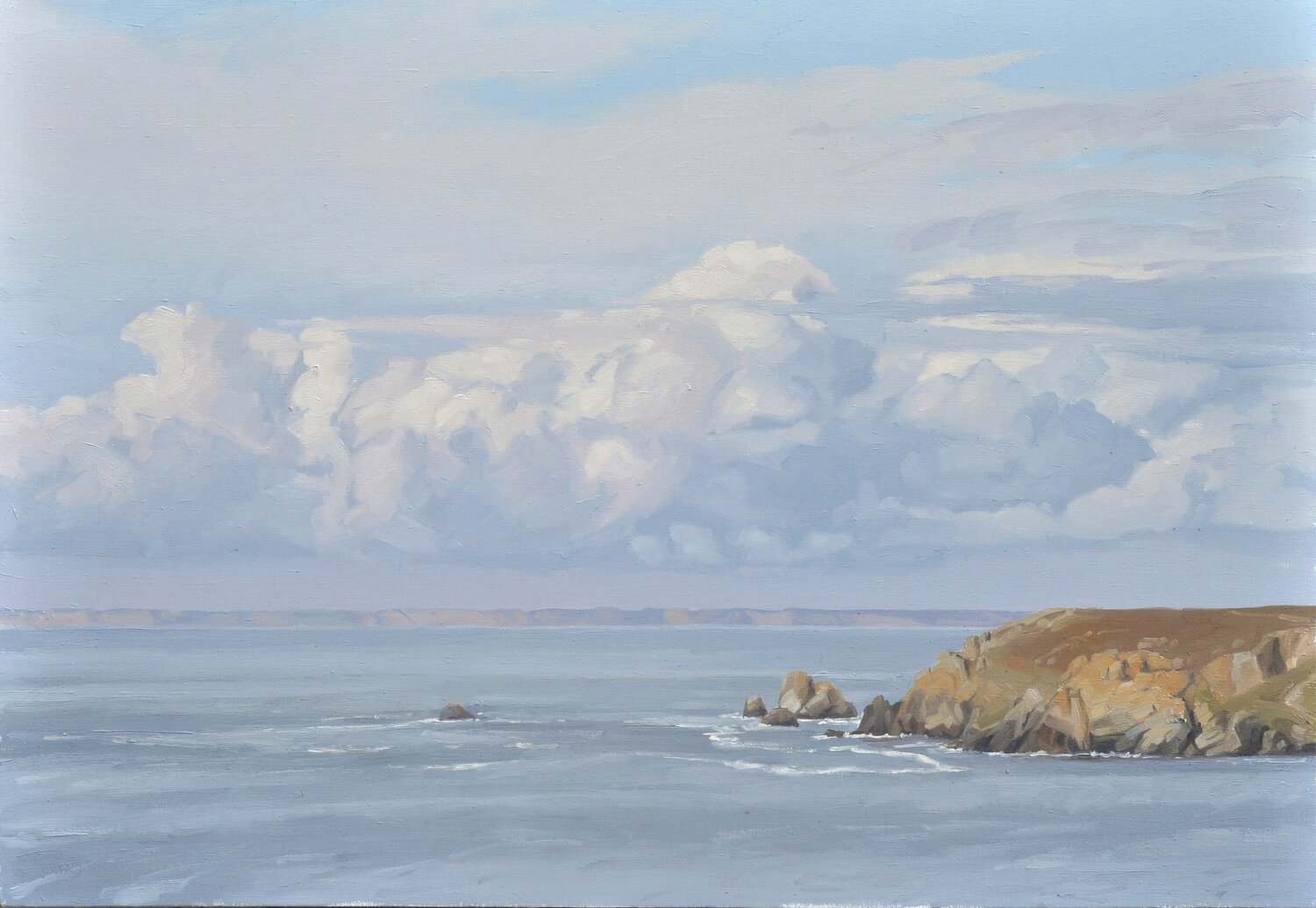 Nuage sur la mer, la Pointe du Van Anne Baudequin