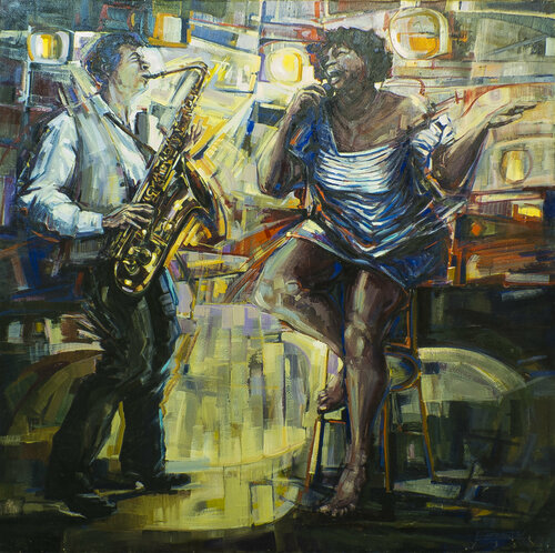 Cantante I von Pedro Carrasco, Malerei kaufen auf Singulart