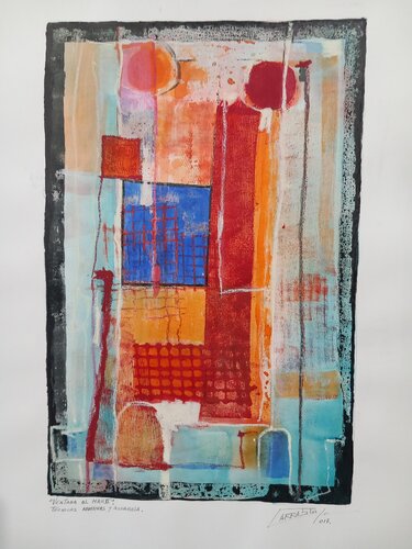 Ventana al mar 2 by Pedro Carrasco, Work on Paper for Sale on Singulart