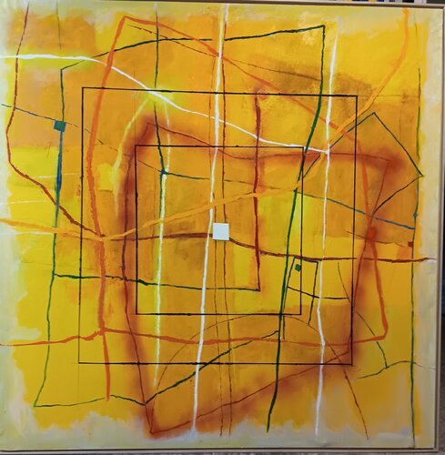 Baile de cuadrados 2 van Pedro Carrasco, Schilderij te koop op Singulart