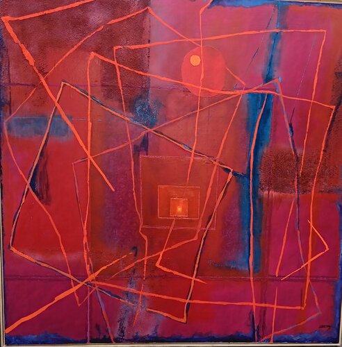 Baile de cuadrados 1 van Pedro Carrasco, Schilderij te koop op Singulart